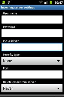 Press the drop down list below Security type.