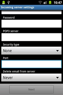 Press the field below Port and key in 110