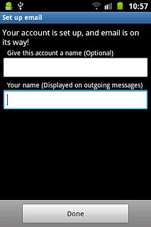Press Done.Wait while your phone retrieves new email messages.