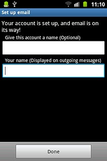 Press Done.Wait while your phone retrieves new email messages.