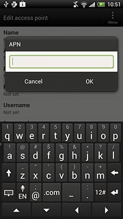 Key in live.vodafone.com and press OK.