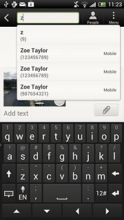 Press the required contact.Write the text for your picture message.