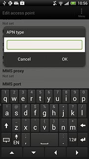 Key in default and press OK.