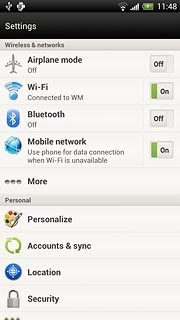 Press Mobile network.