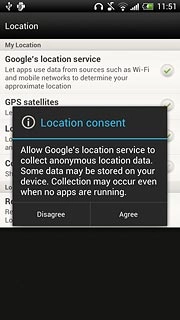 Press Agree, if required.