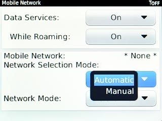 Scroll to Automatic and press the Navigation key.Wait while your phone finds the network.