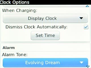 Scroll to Alarm Tone and press the Navigation key.