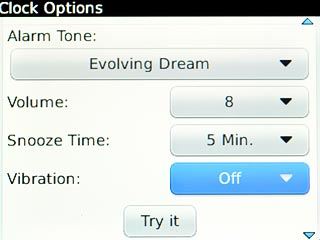 Scroll to Vibration and press the Navigation key.