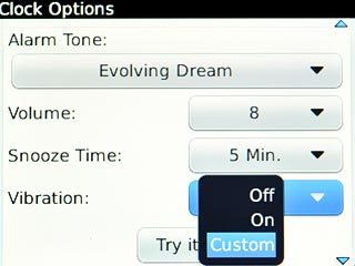 If you select Custom:Follow the instructions on the display to select vibration settings.
