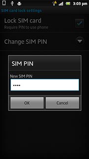 Key in a new four-digit PIN and press OK.