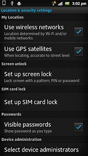 Press Set up SIM card lock.