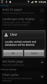 Press OK to confirm.