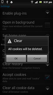 Press OK to confirm.