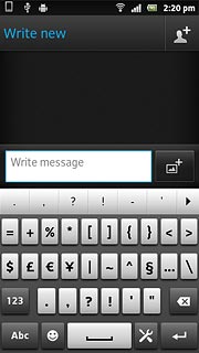 Press Abc to return to text input.