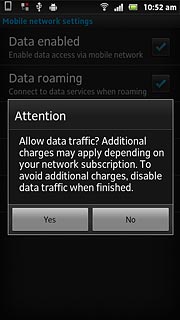 Press Yes, if required.