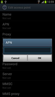 Key in live.vodafone.com and press OK.
