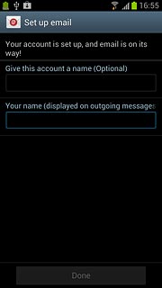 Press the field below Your name (displayed on outgoing messages) and key in the required sender name.