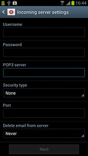 Press the drop down list below Security type.