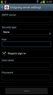 Press Require sign-in to turn SMTP authentication on or off.