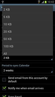 Press the required setting.