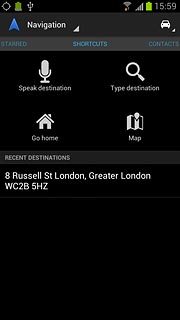 Press Speak destination.Say the required destination.