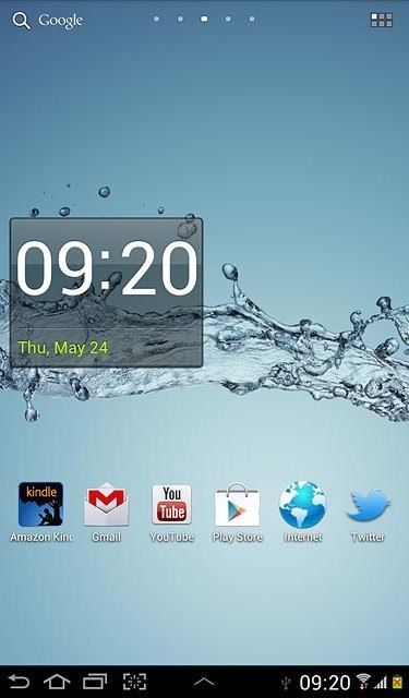 Press the menu icon.