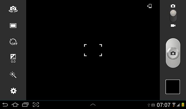 Press the camera settings icon.