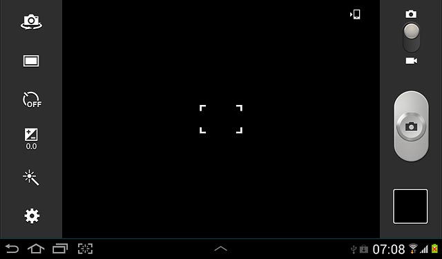 Press the camera settings icon.