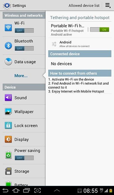 Press the home icon to return to standby mode.