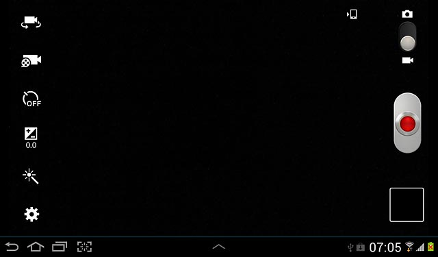 If the video recorder is turned on:Drag the indicator to the camera icon.