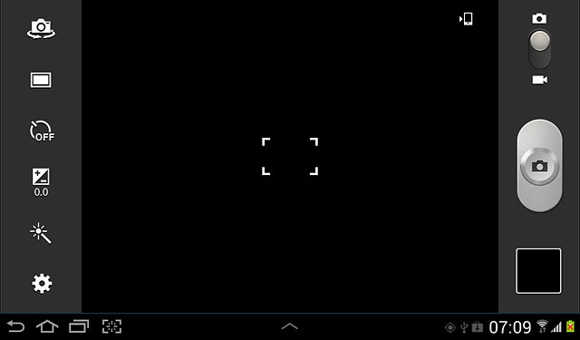 Press the camera settings icon.