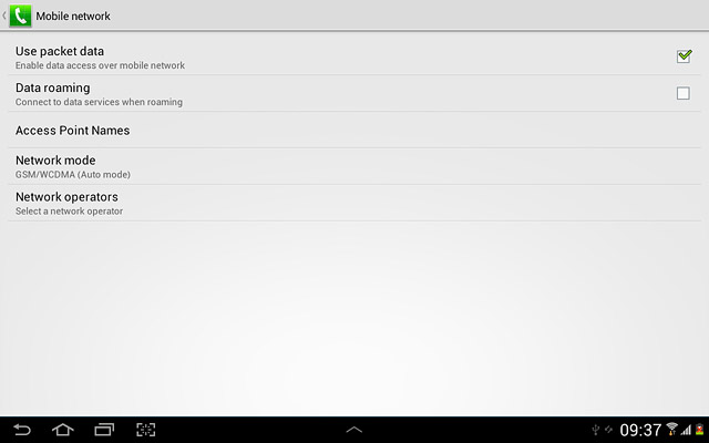 Press the home icon to return to standby mode.