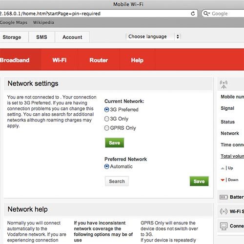 Highlight 3G Preferred, 3G Only or GPRS Only.