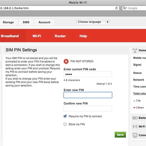 Highlight the field below Enter new PIN and key in your new PIN.