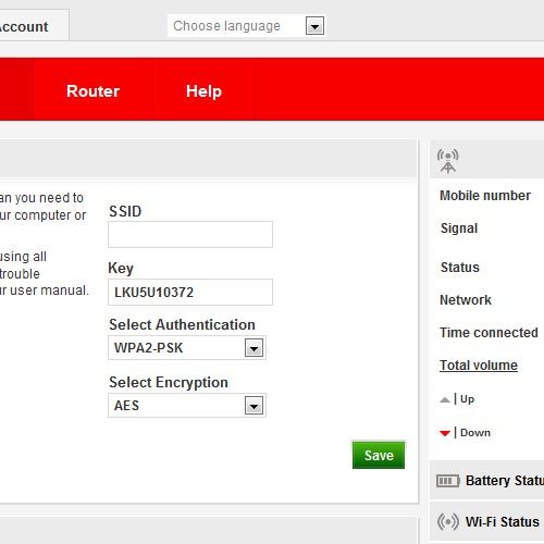 Highlight the field below SSID and key in the required name for your Wi-Fi hotspot.