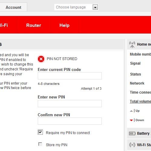 Highlight the field below Enter current PIN code and key in your PIN.