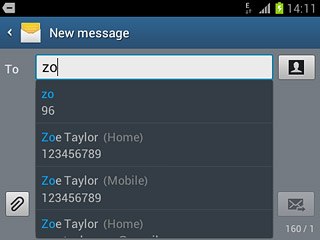 Key in the first letters of the required contact.Matching contacts are displayed.Press the required contact.