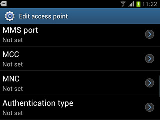 Press Authentication type.