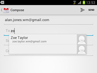 Key in the first letters of the required contact.Matching contacts are displayed.Press the required contact.Repeat the procedure to add more recipients.