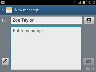 Press the attachment icon.Select one of the following options:Insert picture, go to 4a.Insert video clip, go to 4b.Insert audio file, go to 4c.