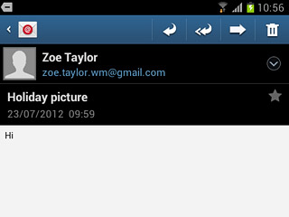 Press the reply icon.Write your email message.