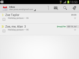 Press the new email message icon.