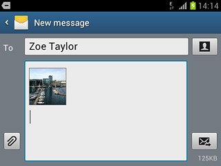 Press the send icon when you've finished your picture message.