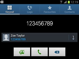 Key in the required number and press the call icon.