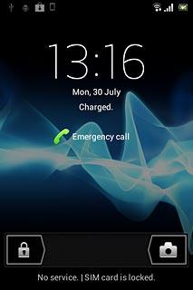Press and drag the unlock icon right.
