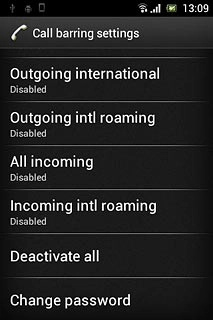 The current settings will be displayed.Press Change password.