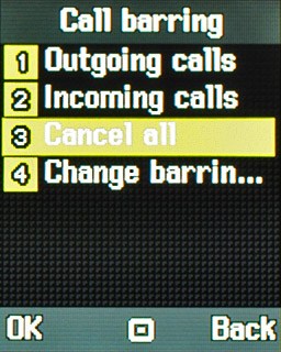 Scroll to Cancel all and press the Navigation key.