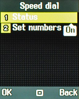 Scroll to Status and press the Navigation key.