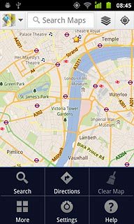 Press Search.Key in the required destination.Results matching what you key in are displayed.