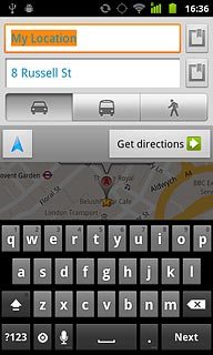 Press Get directions.